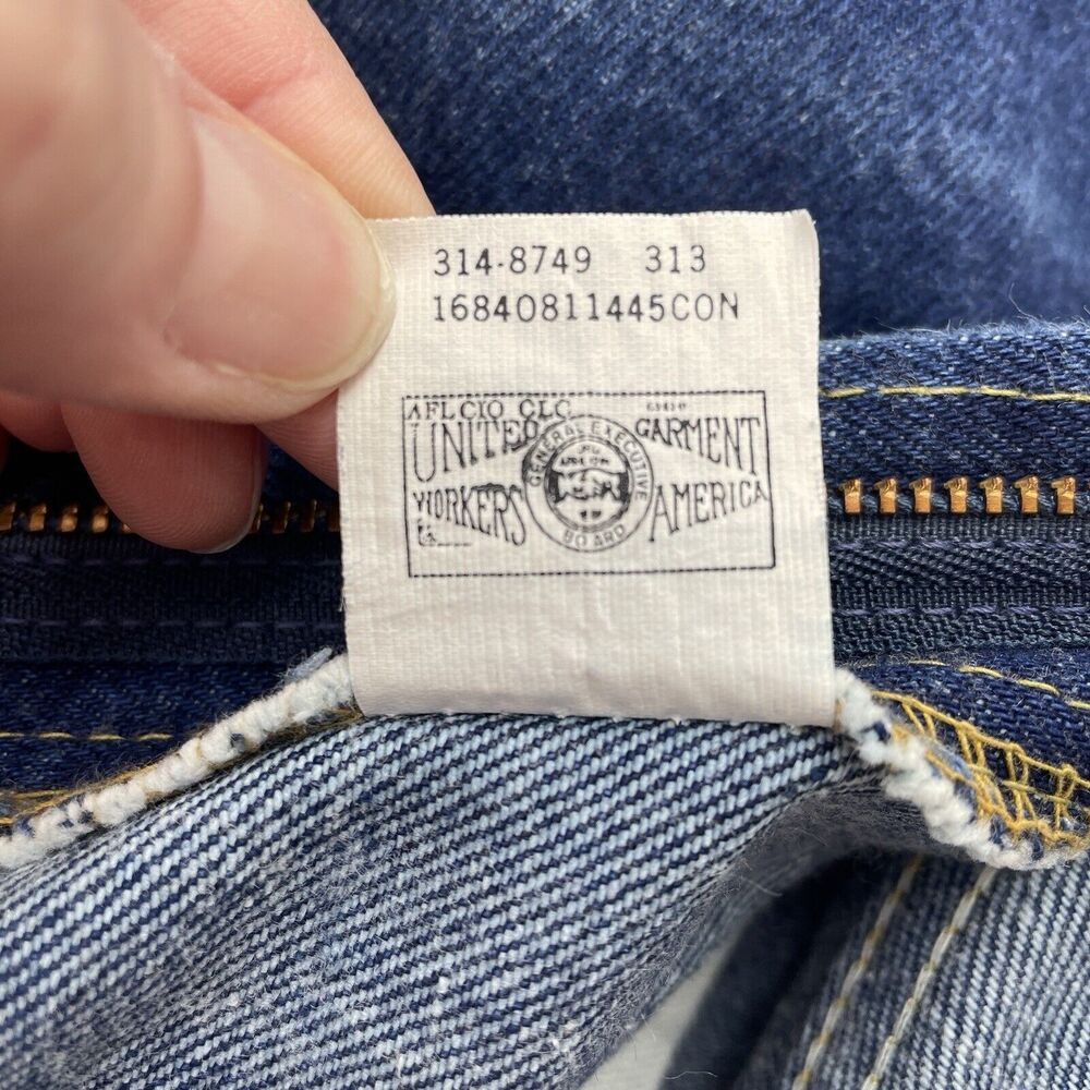 Vtg Lee Jrs Size 9P Petite 26 Jeans 80s Tapered Leg High Rise Rigid Denim Riders - Picture 15 of 16